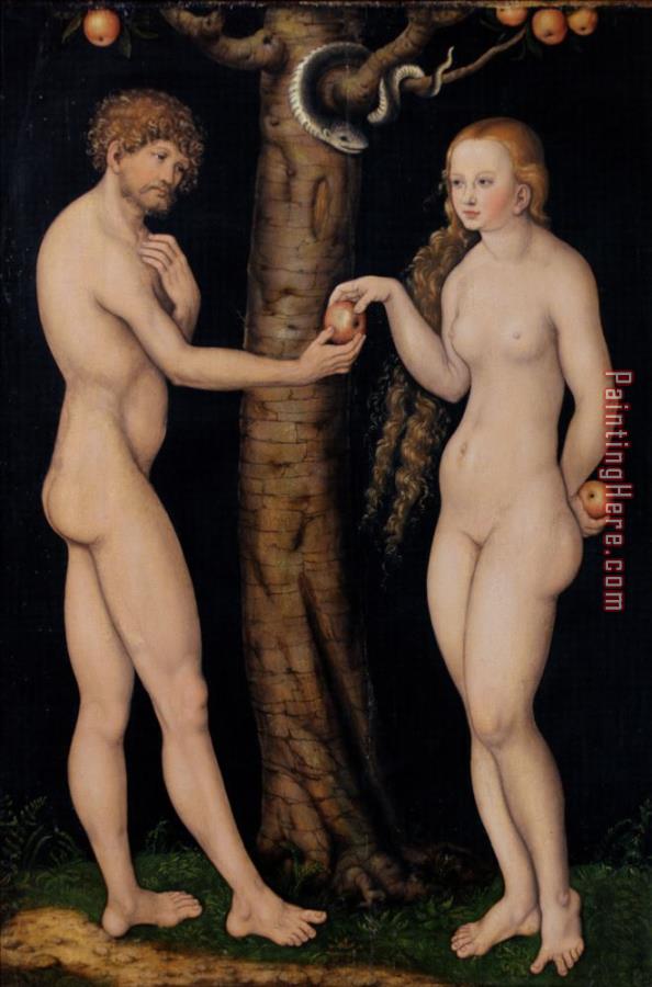 The Elder Lucas Cranach Adam and Eve in the Garden of Eden
